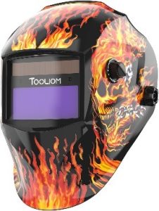 TOOLIOM TL-EF9242A Welding Helmet (Auto Darkening) Flaming Skull